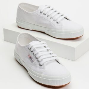 Superga 2750 Cotu Classic Canvas Sneaker Shoe White Womens EU 41 US 9.5 New